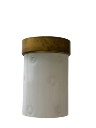 Mid-Century Modern Murano Pendant Lamp, Bronze & Milk Glass, 1960s
